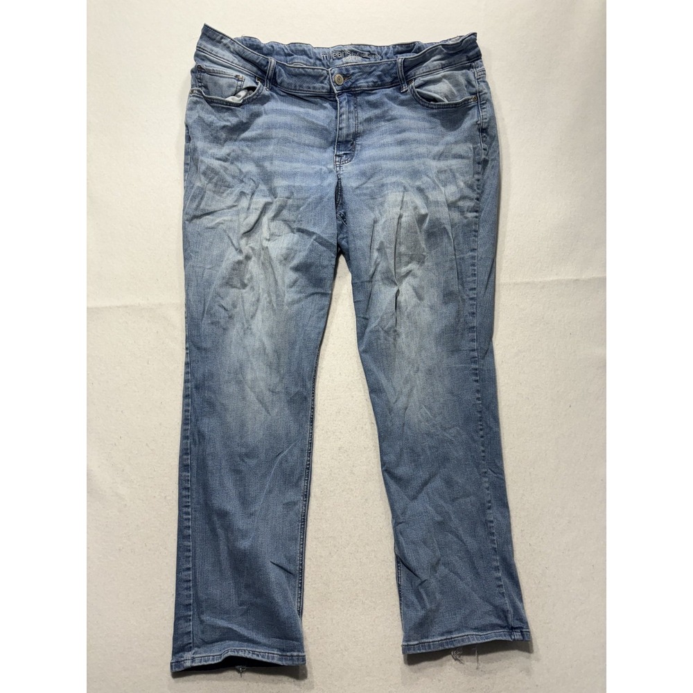 M Jeans By Maurices Jeans Womens 20W Blue Light Wash Mid Rise Straight 40x31